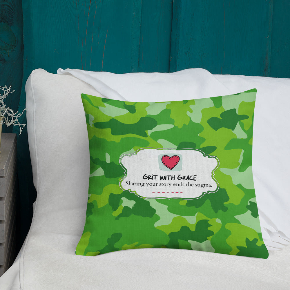 Army Enthusiast Camouflage Premium Throw Pillow