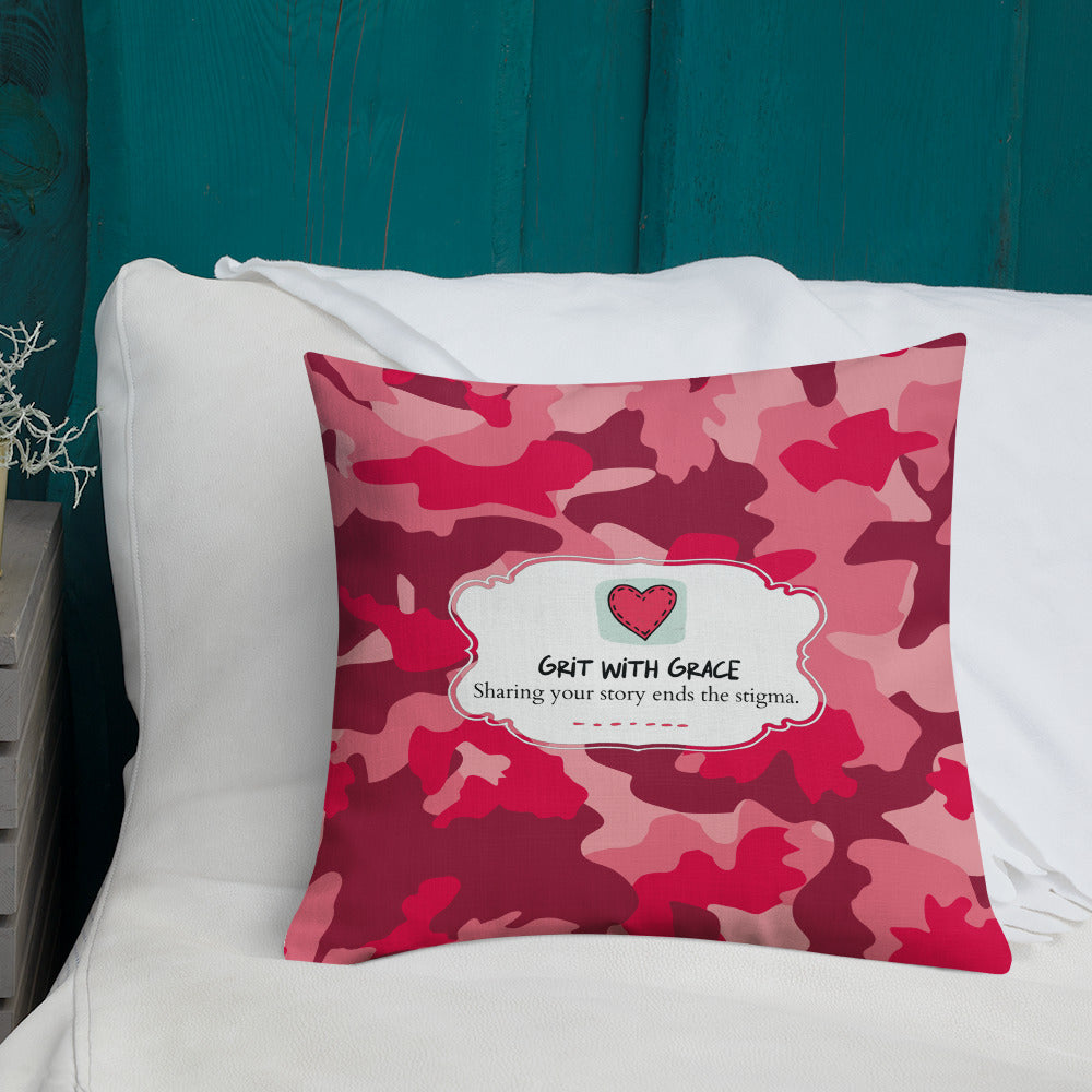 Army Enthusiast Camouflage Premium Throw Pillow