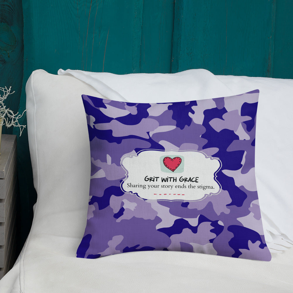 Army Enthusiast Camouflage Premium Throw Pillow