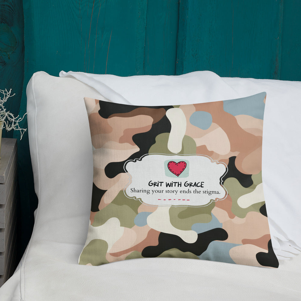 Army Enthusiast Camouflage Premium Throw Pillow