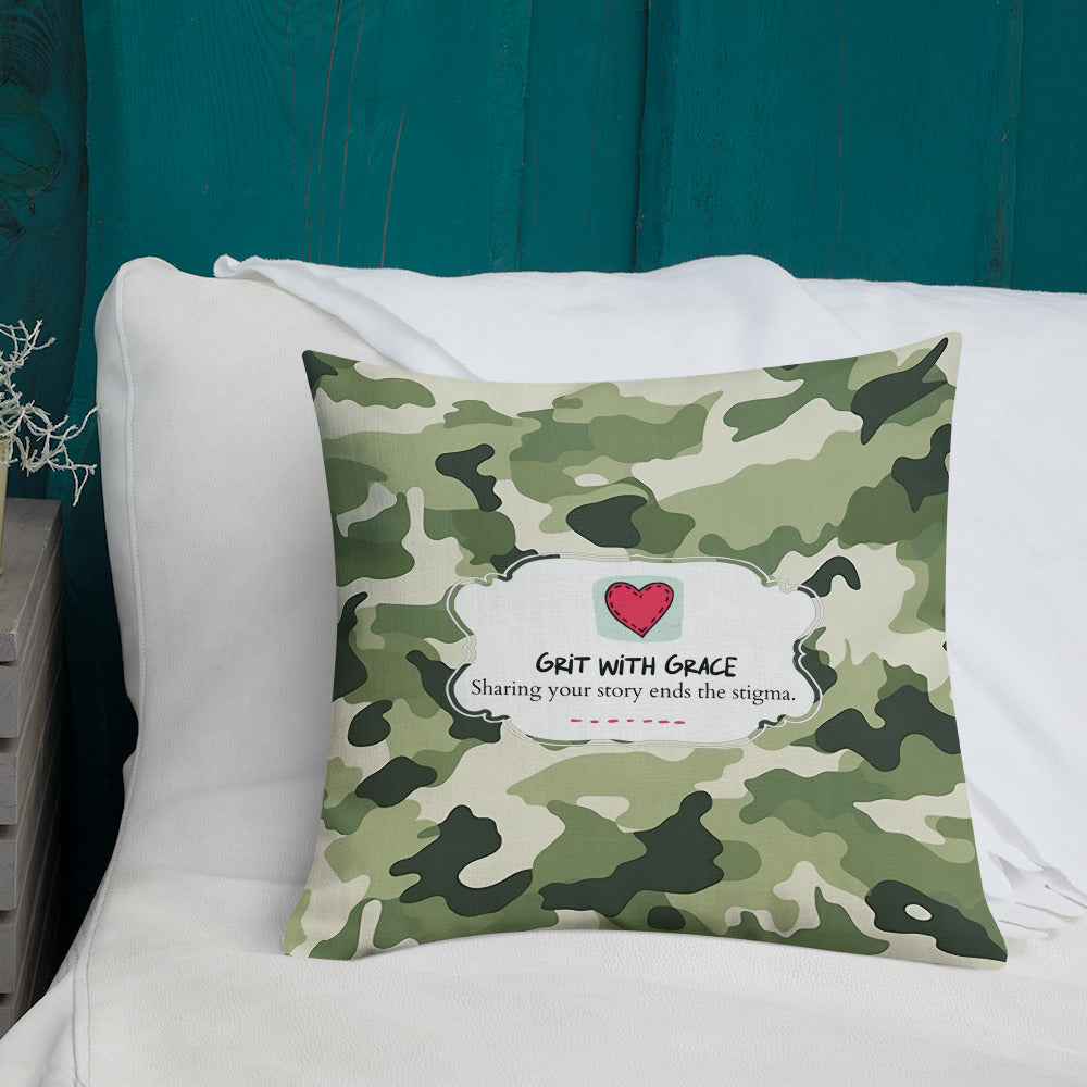 Army Enthusiast Camouflage Premium Throw Pillow