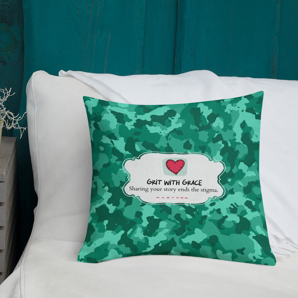 Army Enthusiast Camouflage Premium Throw Pillow