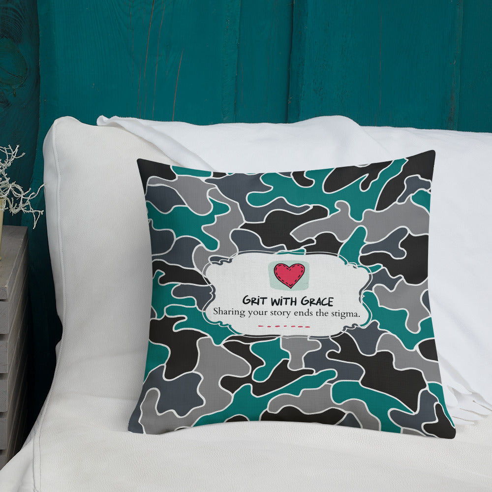 Army Enthusiast Camouflage Premium Throw Pillow