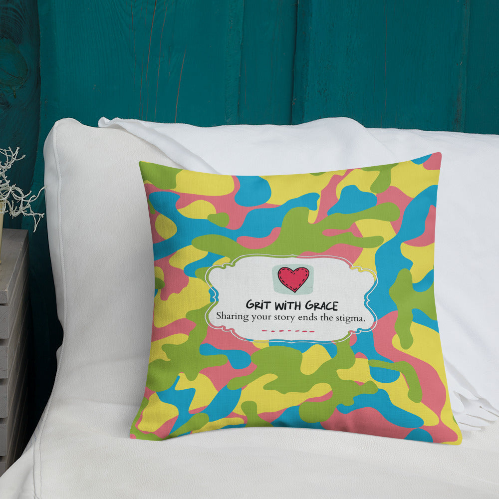 Army Enthusiast Camouflage Premium Throw Pillow