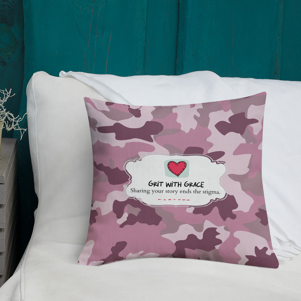 Army Enthusiast Camouflage Premium Throw Pillow