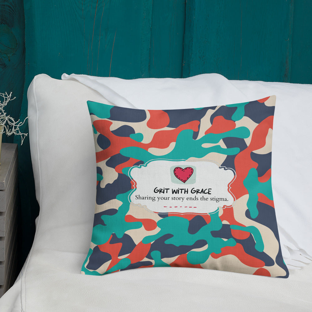 Army Enthusiast Camouflage Premium Throw Pillow