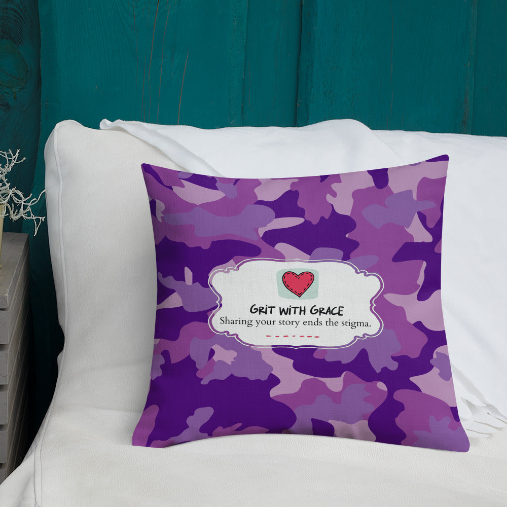 Army Enthusiast Camouflage Premium Throw Pillow