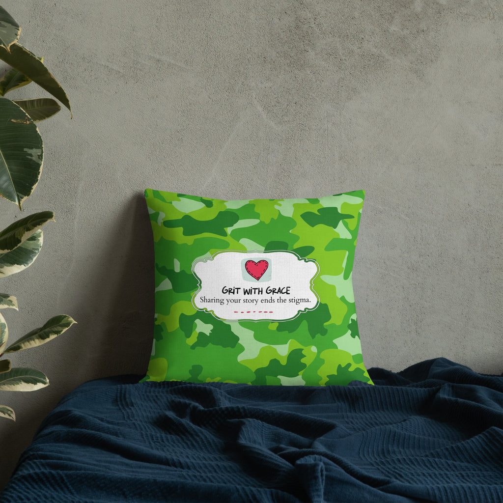 Army Enthusiast Camouflage Premium Throw Pillow