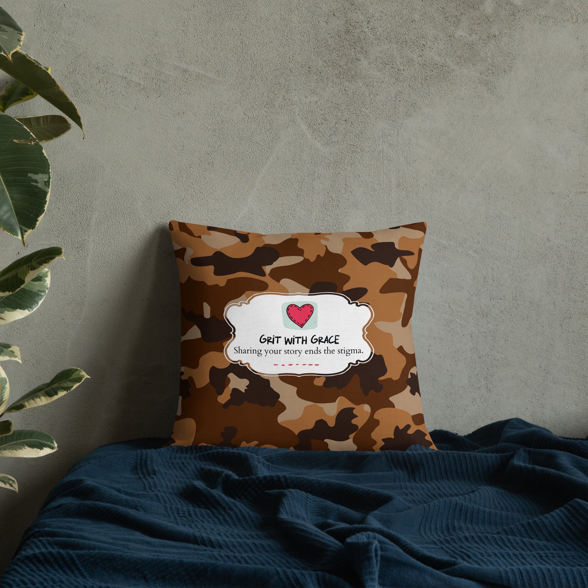Army Enthusiast Camouflage Premium Throw Pillow