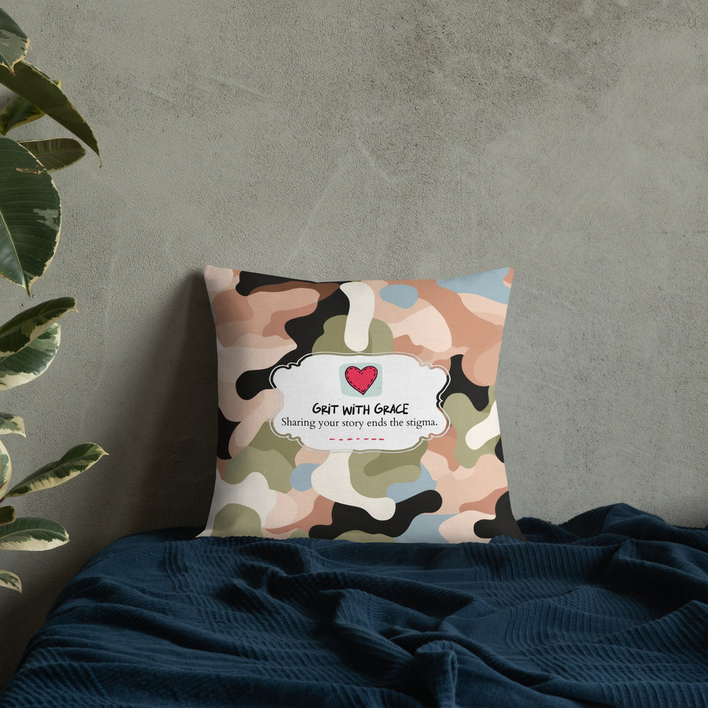 Army Enthusiast Camouflage Premium Throw Pillow