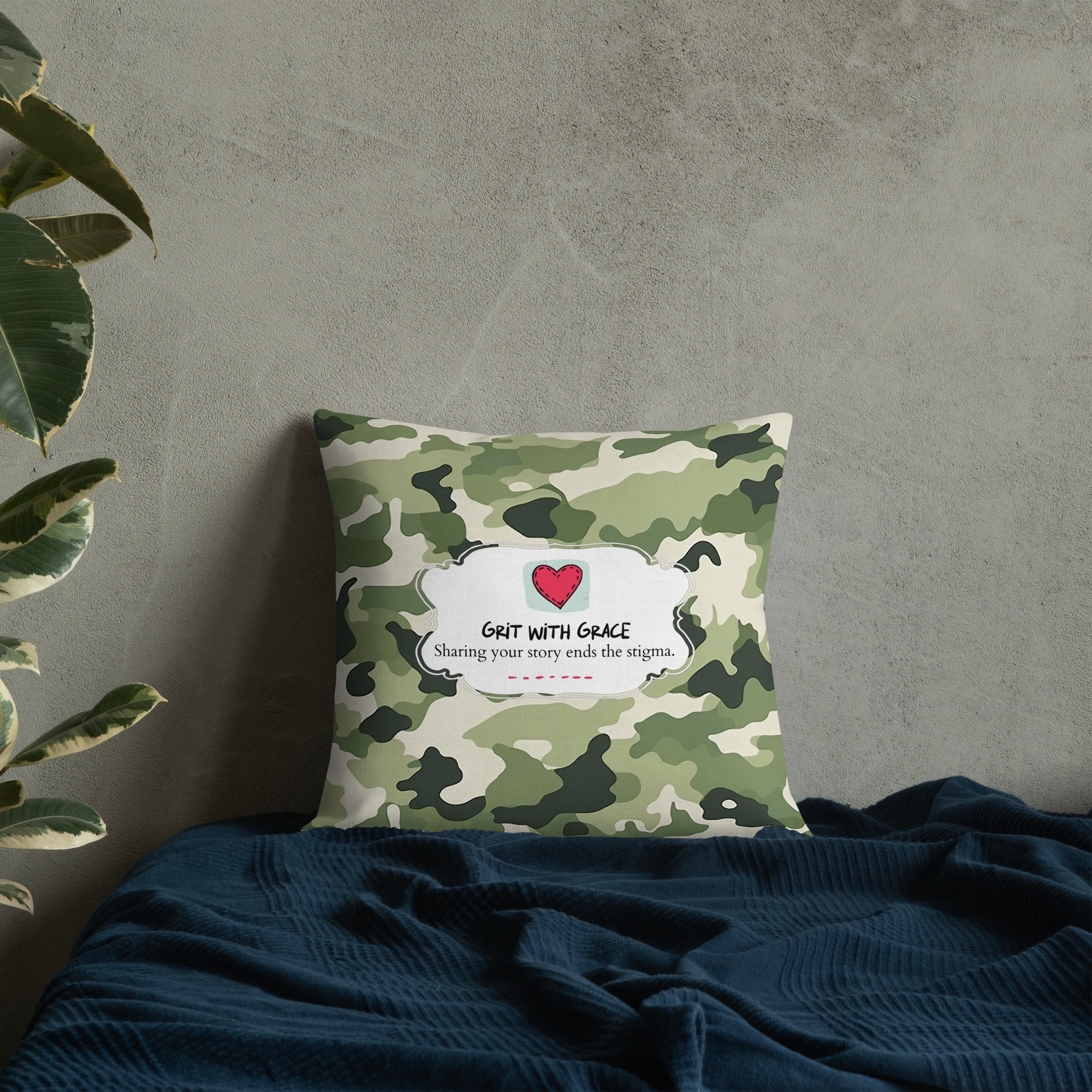 Army Enthusiast Camouflage Premium Throw Pillow