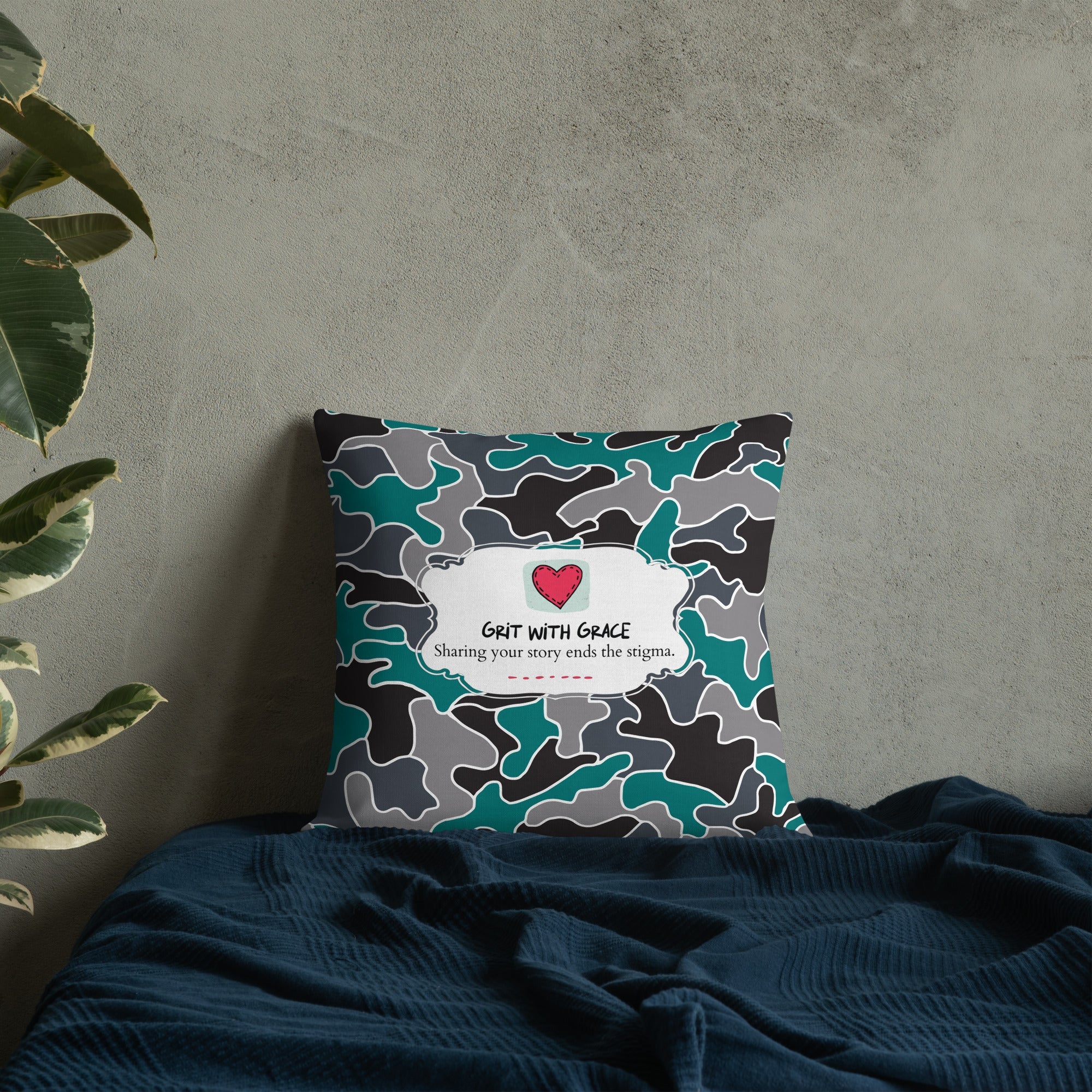 Army Enthusiast Camouflage Premium Throw Pillow