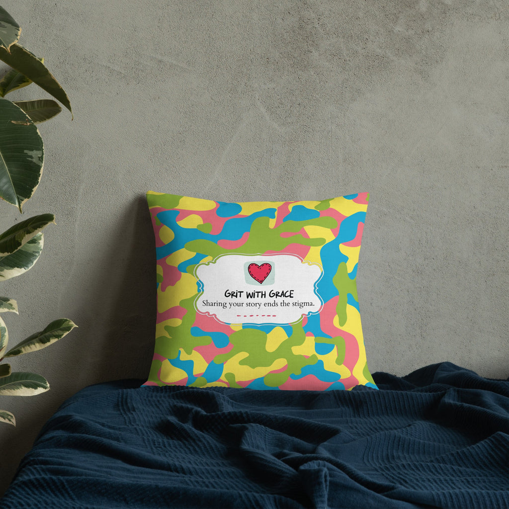 Army Enthusiast Camouflage Premium Throw Pillow