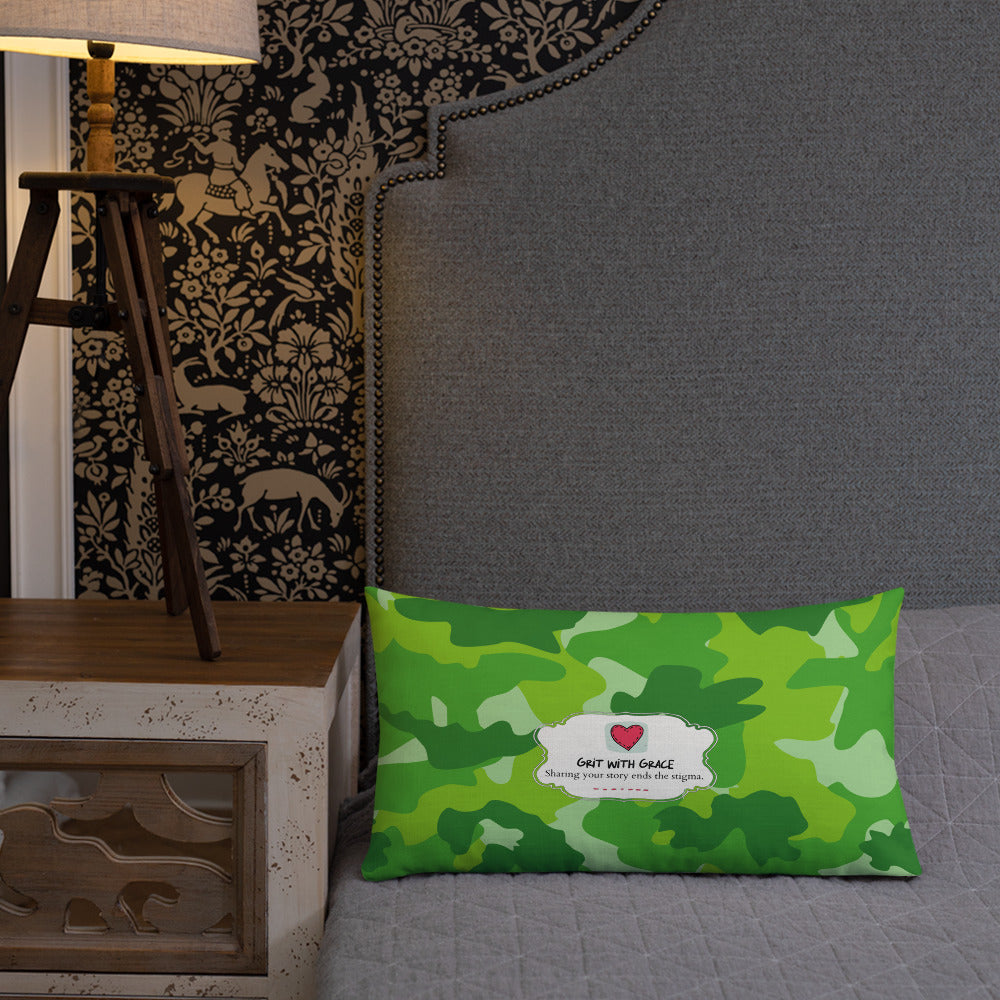 Army Enthusiast Camouflage Premium Throw Pillow