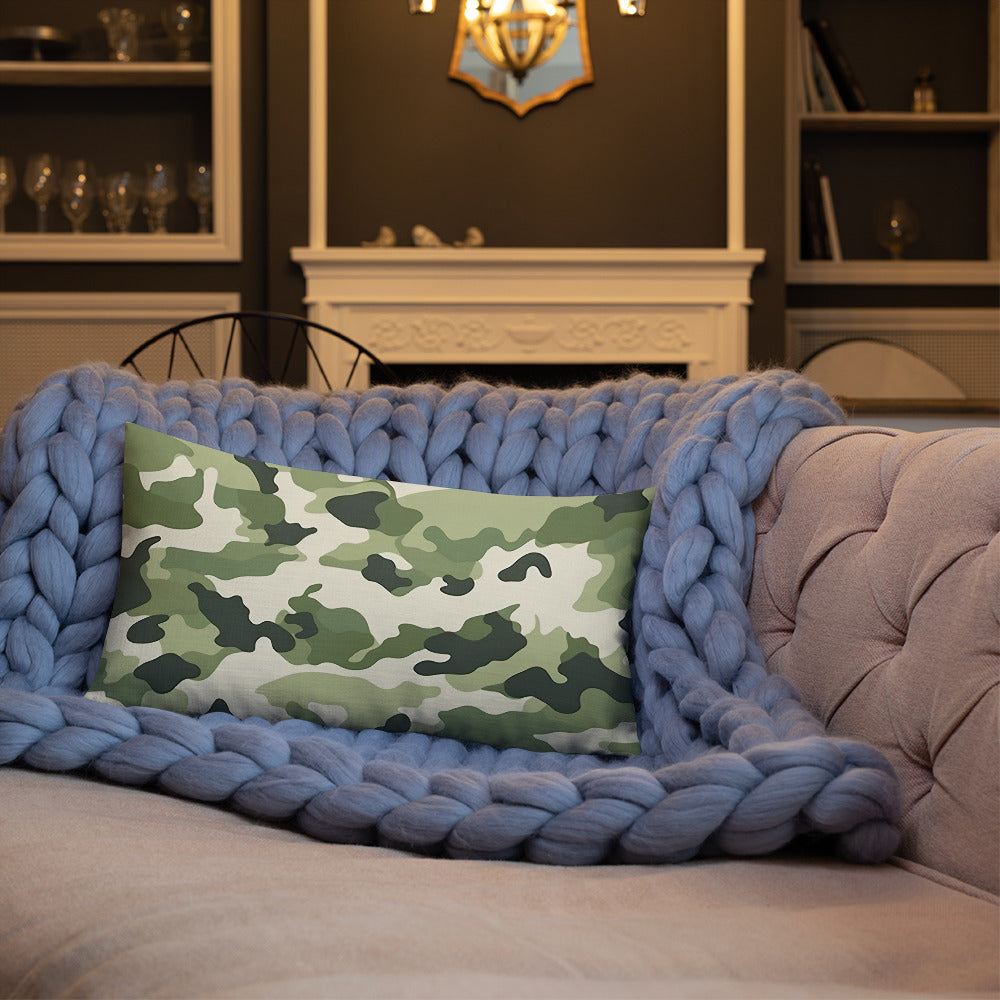Army Enthusiast Camouflage Premium Throw Pillow