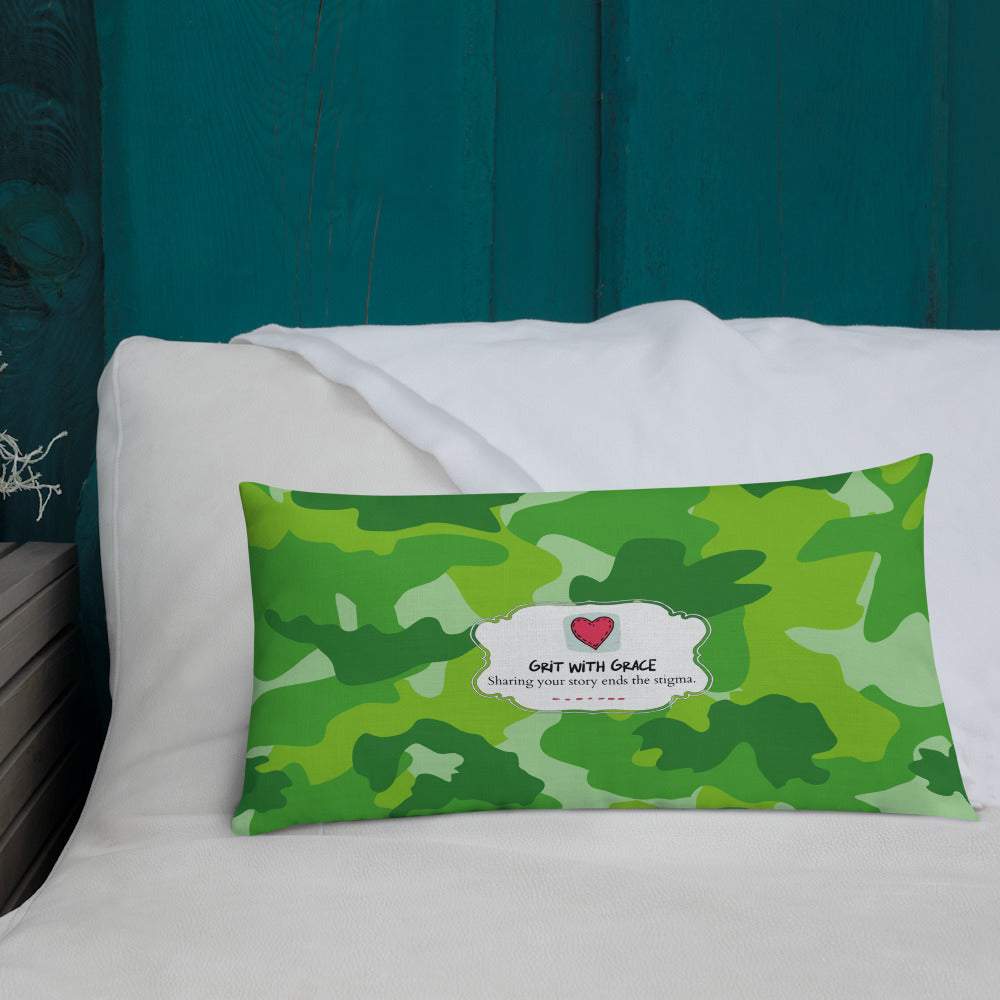 Army Enthusiast Camouflage Premium Throw Pillow