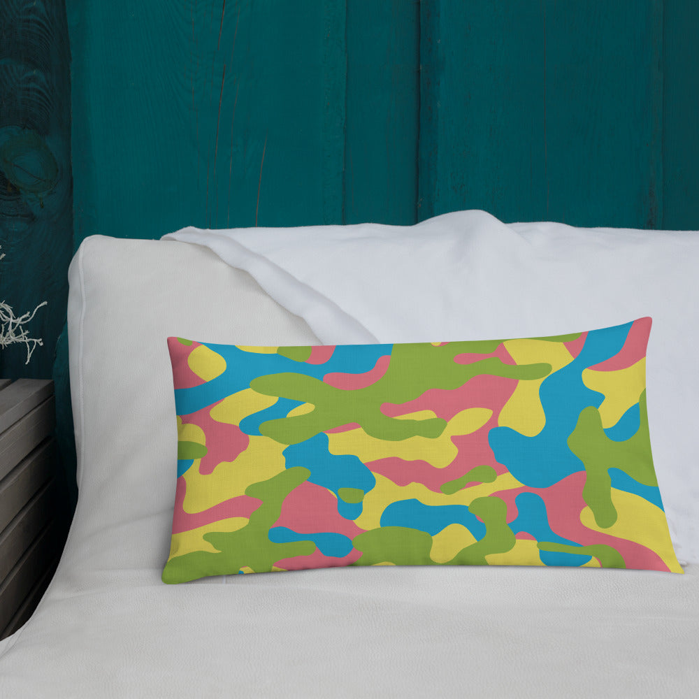 Army Enthusiast Camouflage Premium Throw Pillow