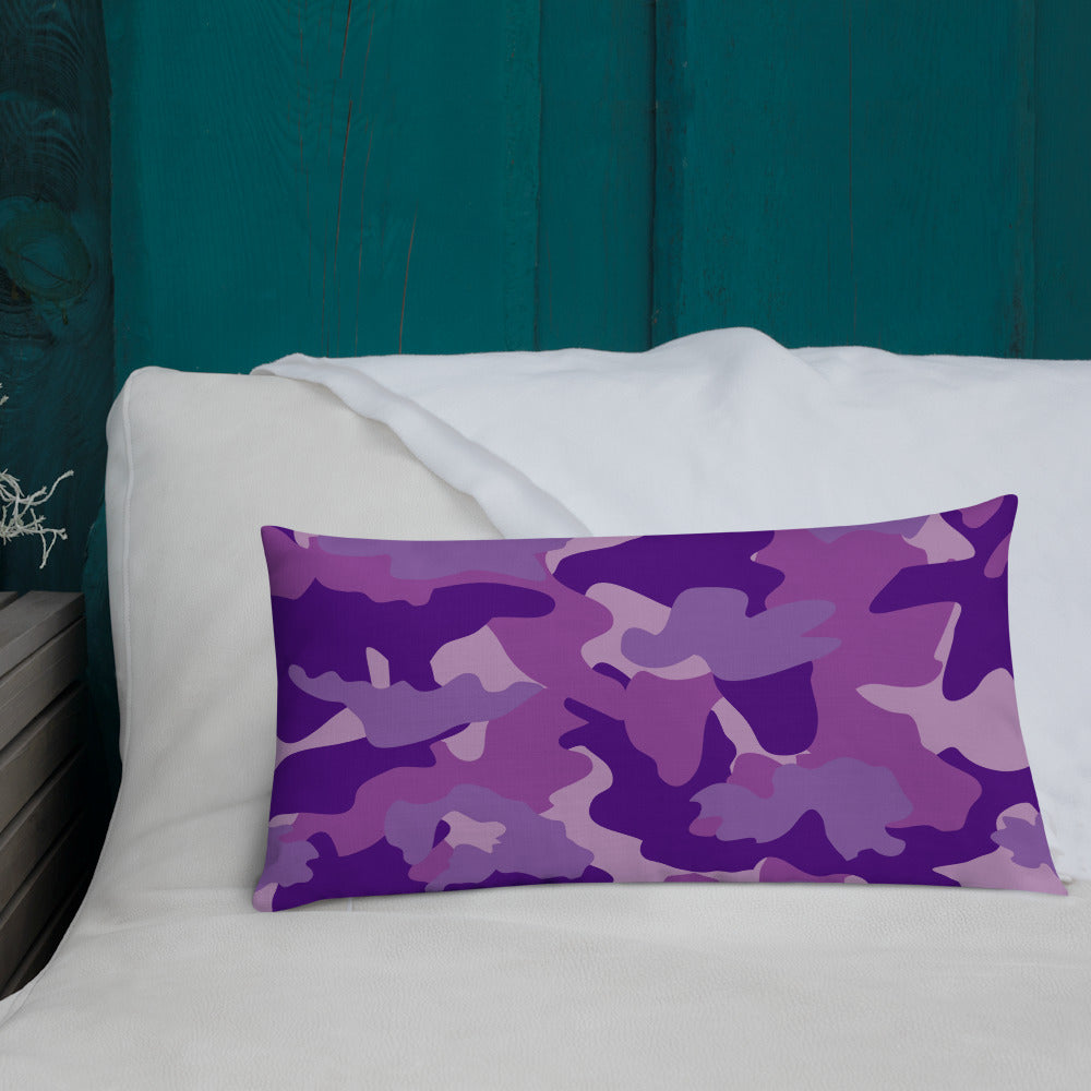 Army Enthusiast Camouflage Premium Throw Pillow