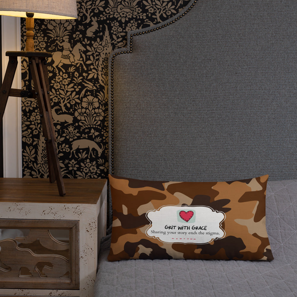 Army Enthusiast Camouflage Premium Throw Pillow