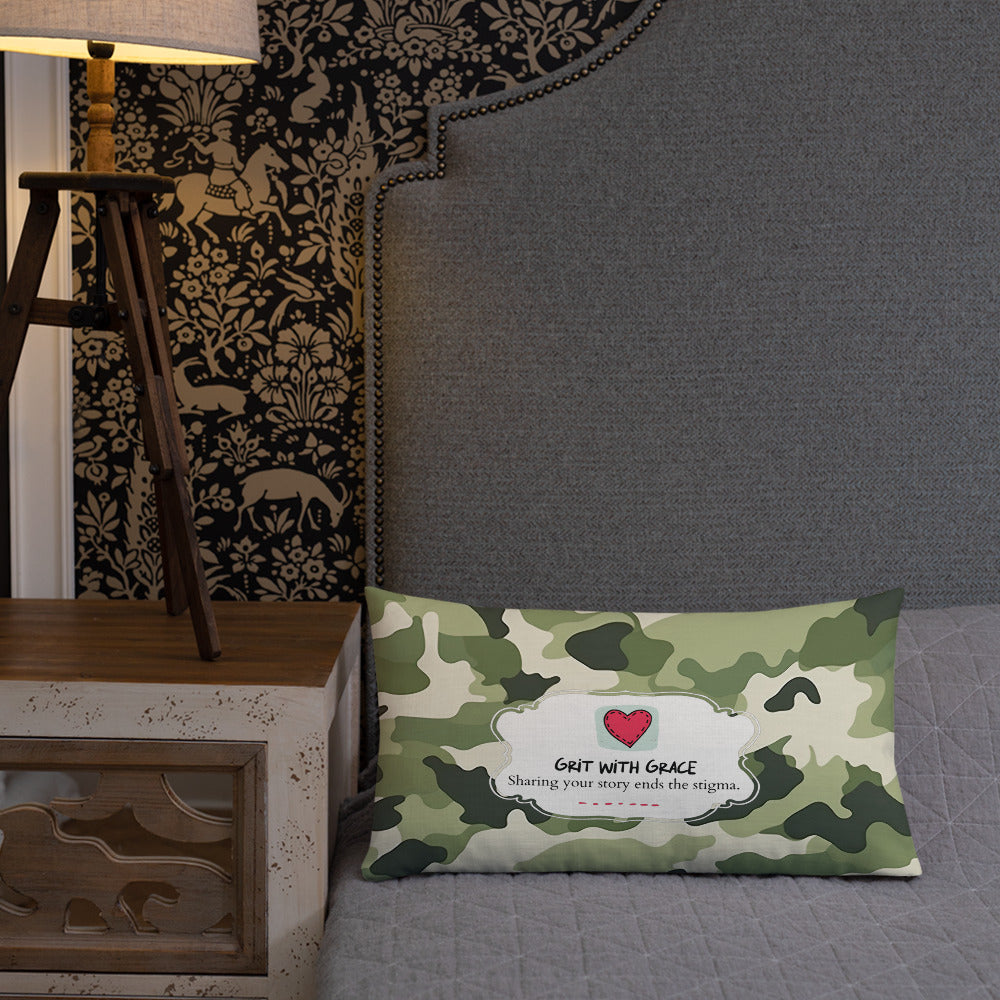 Army Enthusiast Camouflage Premium Throw Pillow
