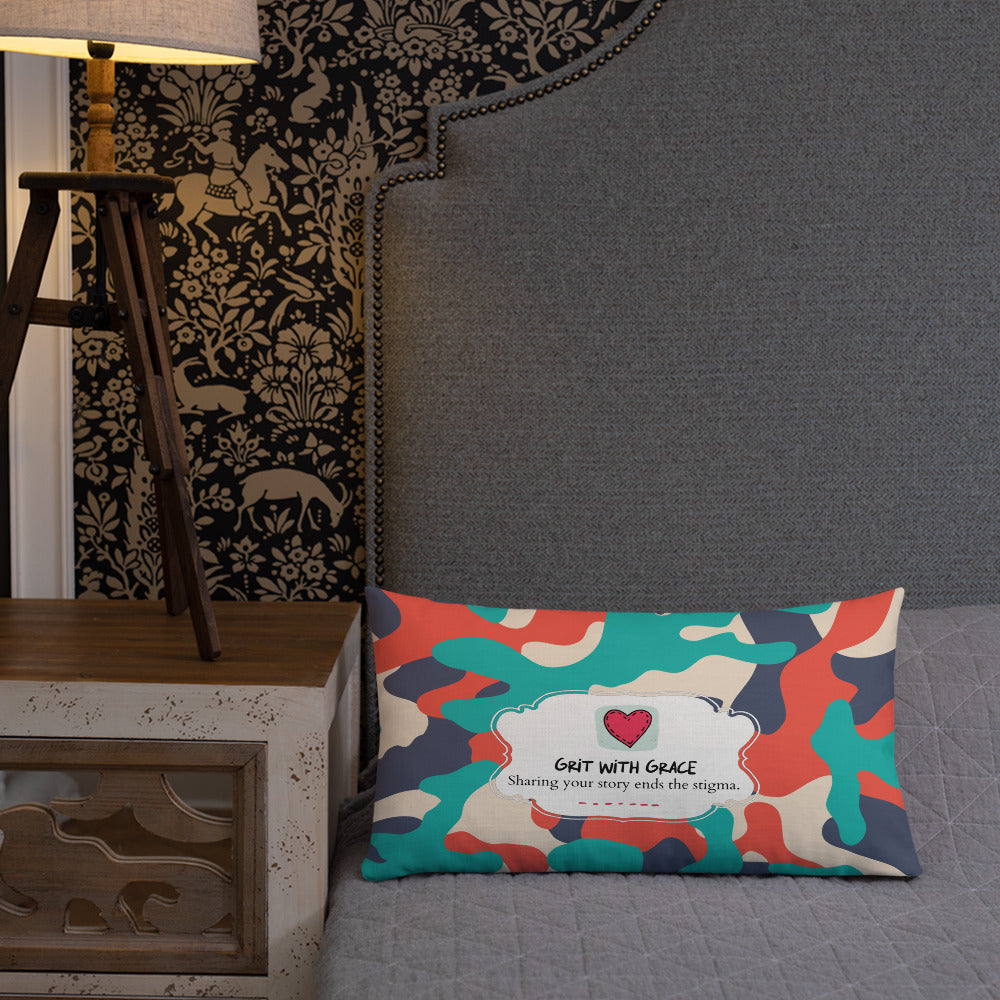 Army Enthusiast Camouflage Premium Throw Pillow