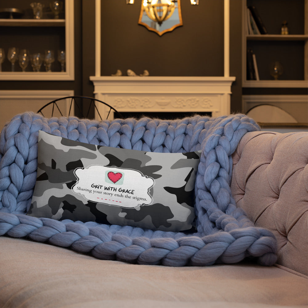 Army Enthusiast Camouflage Premium Throw Pillow