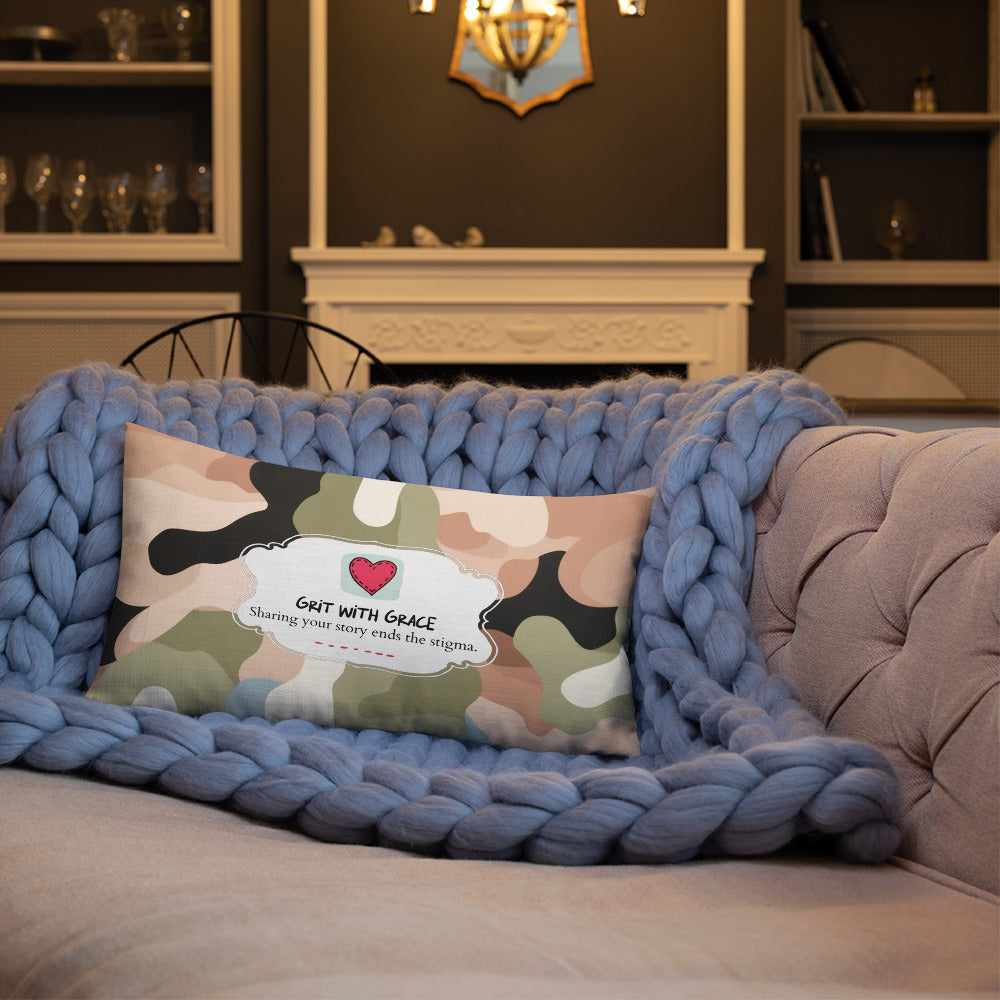 Army Enthusiast Camouflage Premium Throw Pillow