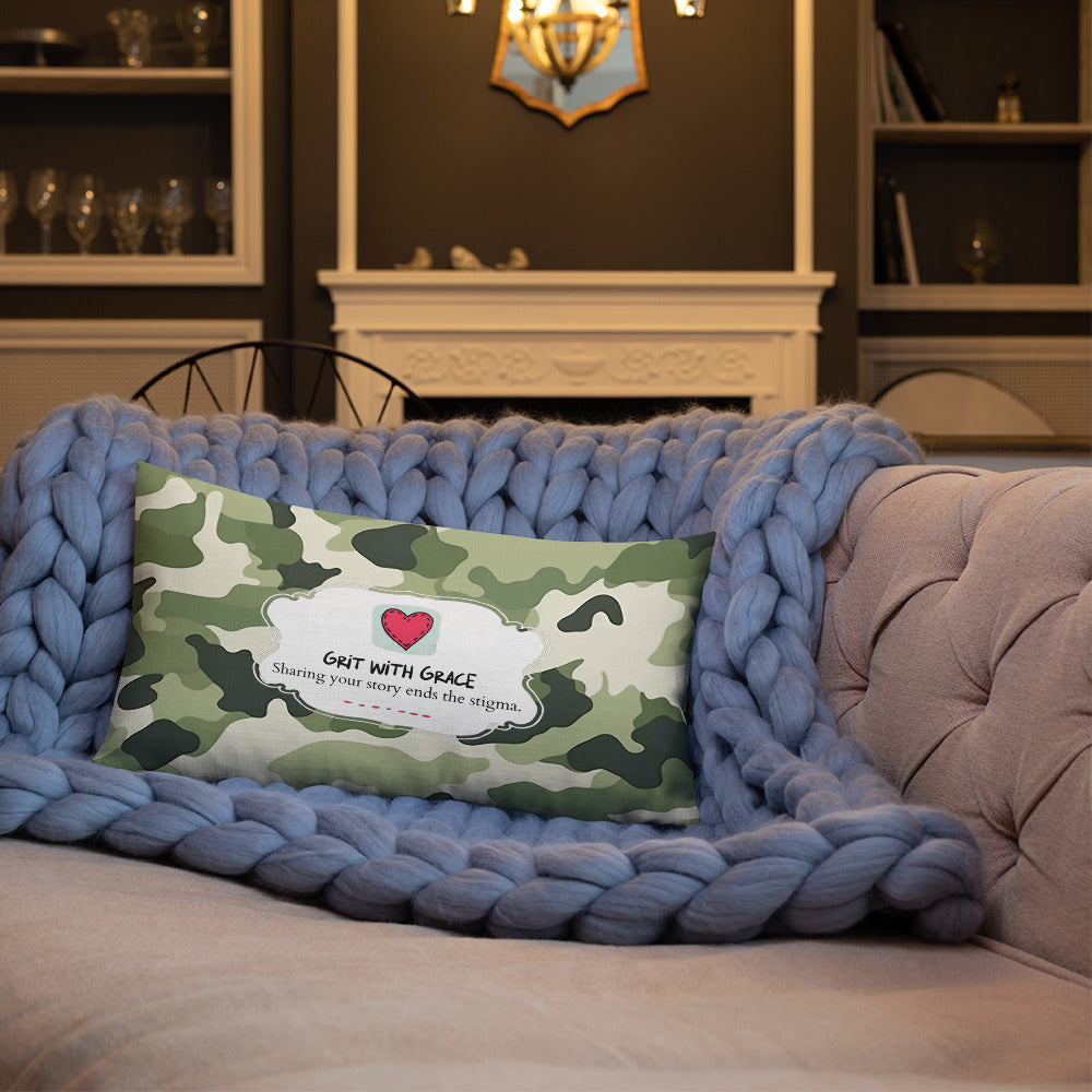 Army Enthusiast Camouflage Premium Throw Pillow