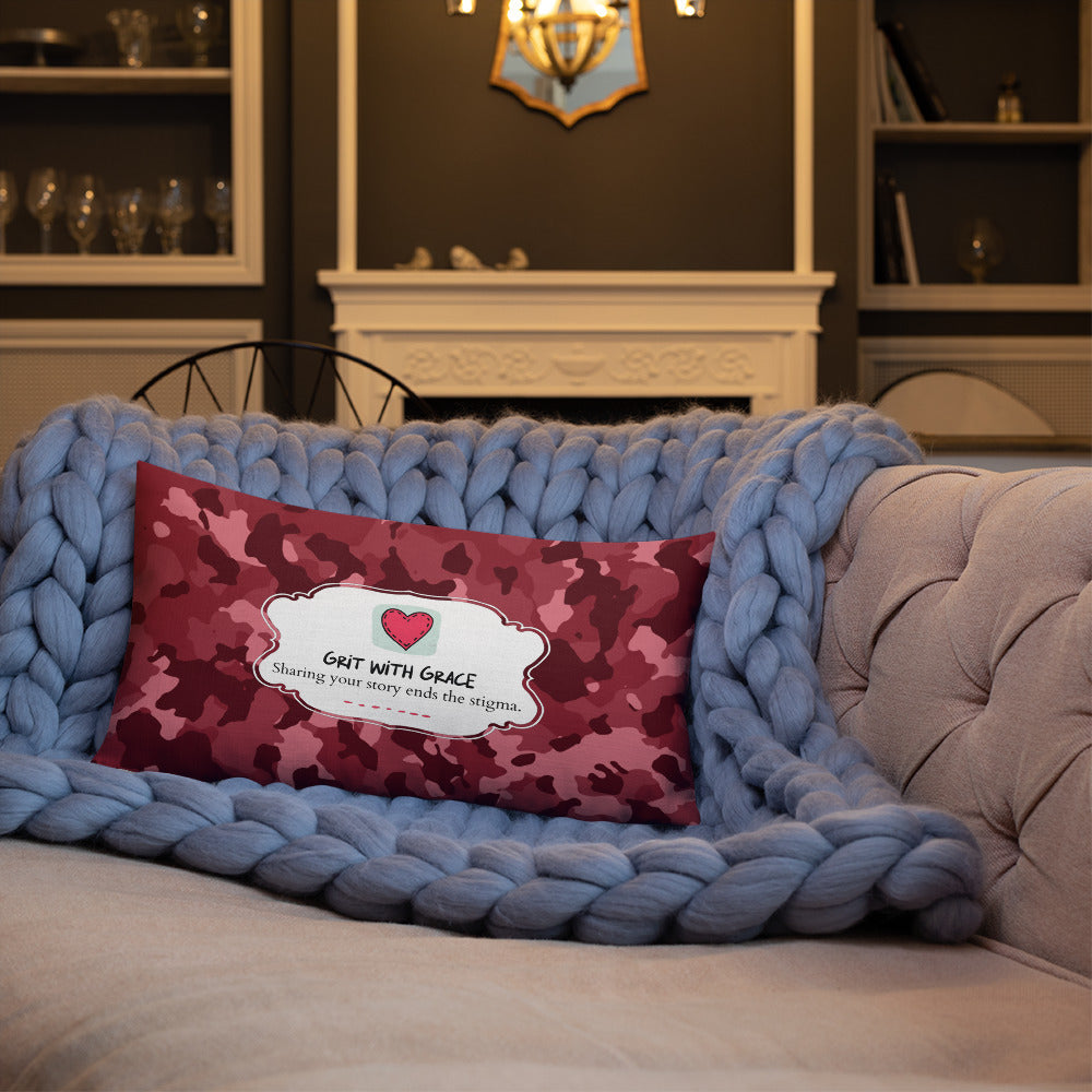 Army Enthusiast Camouflage Premium Throw Pillow