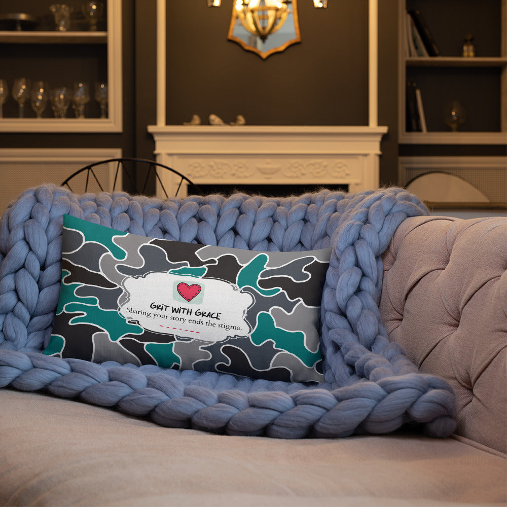 Army Enthusiast Camouflage Premium Throw Pillow