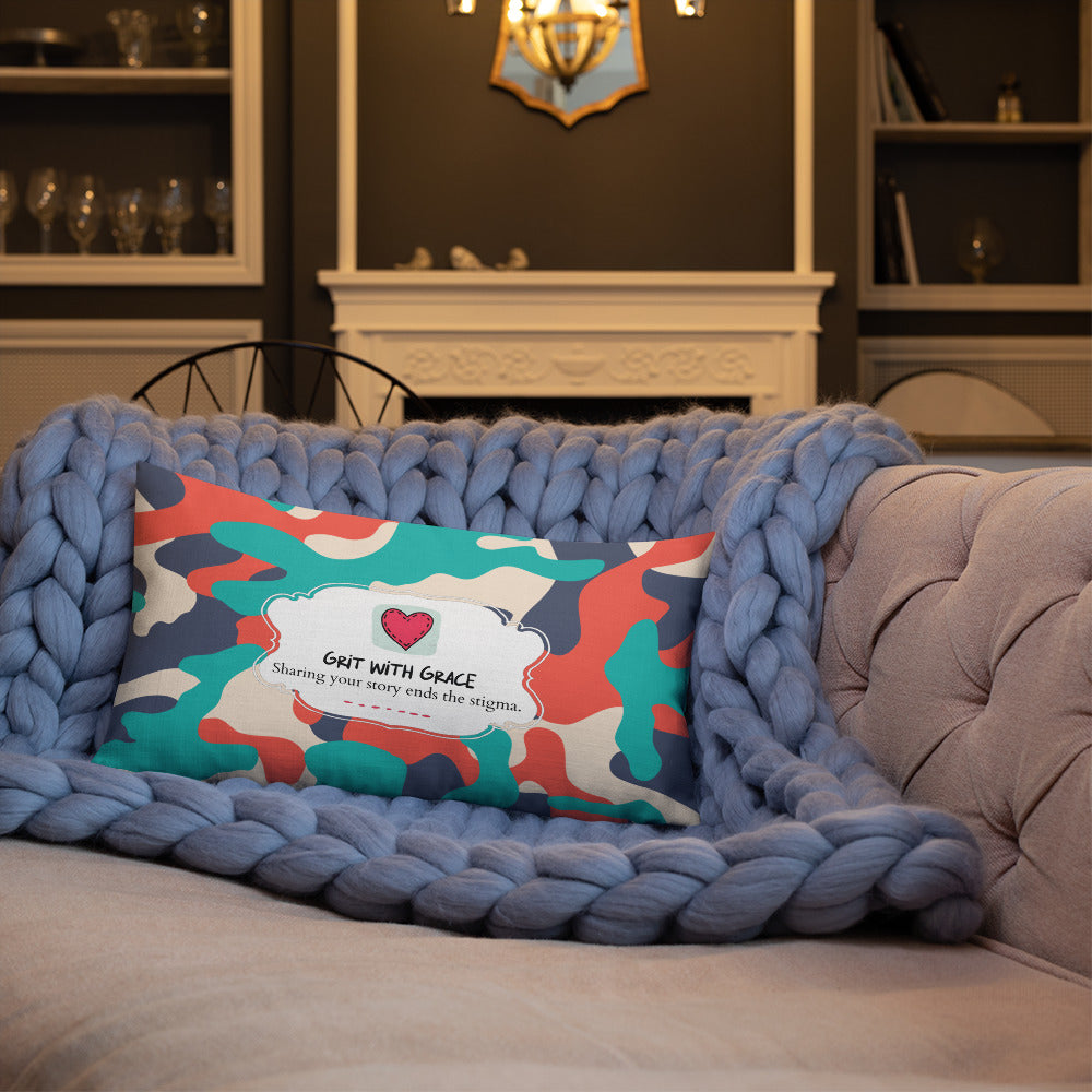 Army Enthusiast Camouflage Premium Throw Pillow