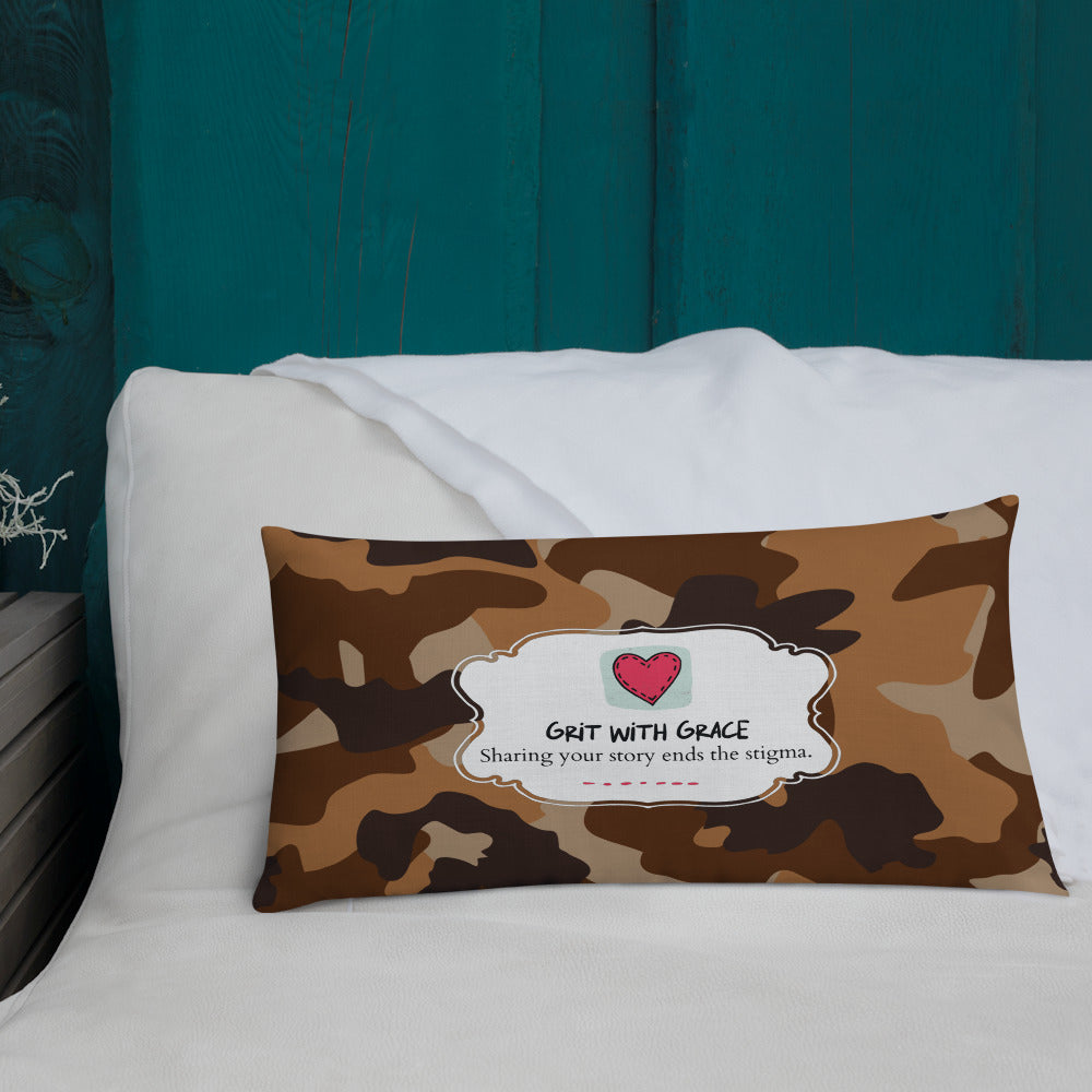 Army Enthusiast Camouflage Premium Throw Pillow