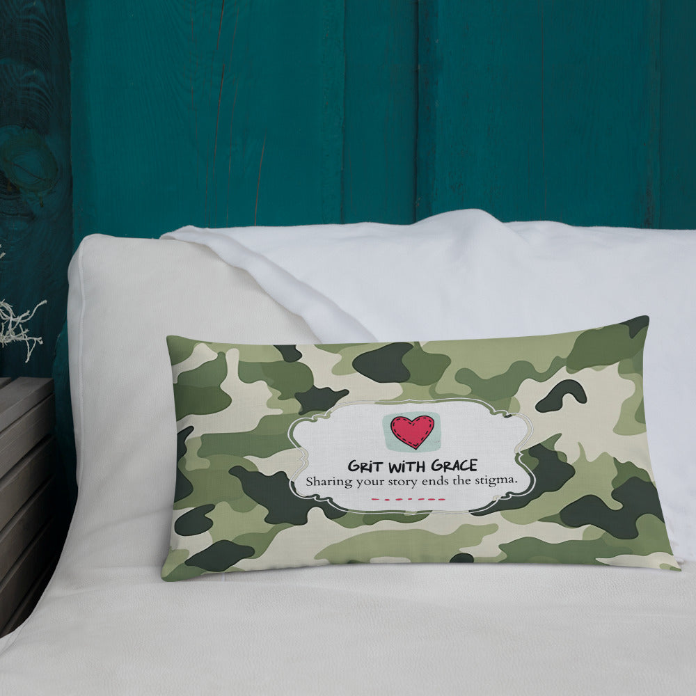 Army Enthusiast Camouflage Premium Throw Pillow