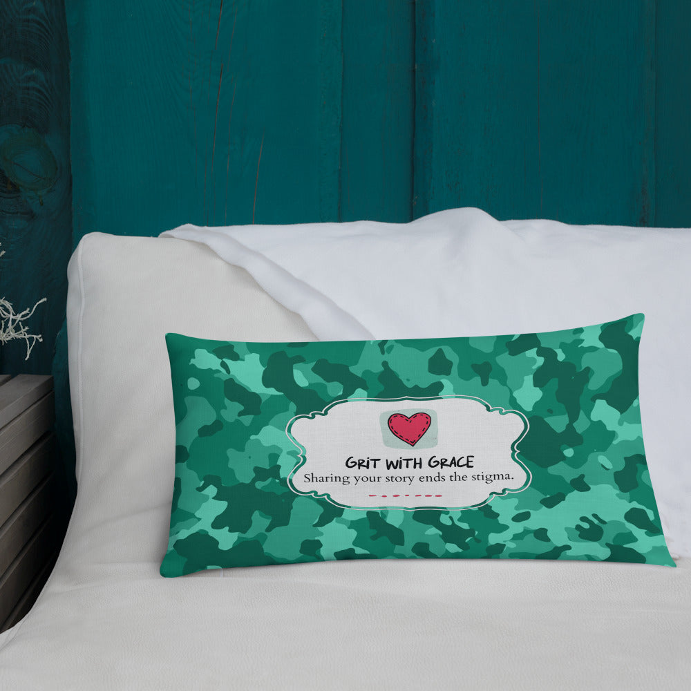 Army Enthusiast Camouflage Premium Throw Pillow