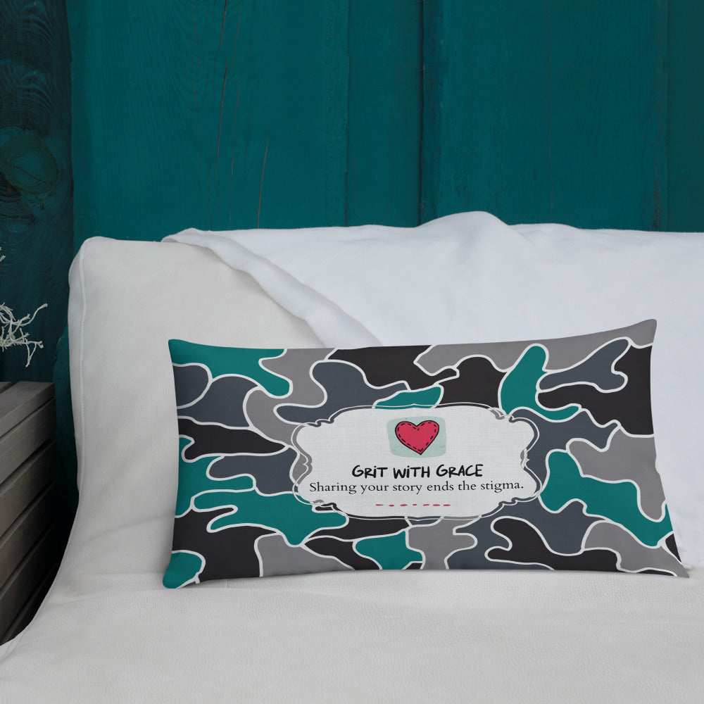 Army Enthusiast Camouflage Premium Throw Pillow