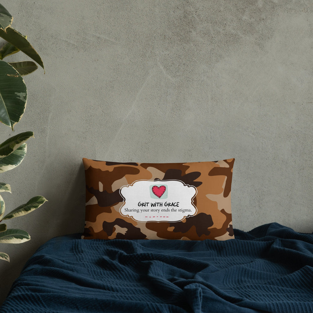Army Enthusiast Camouflage Premium Throw Pillow