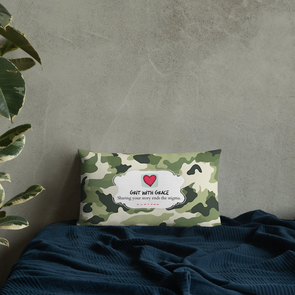 Army Enthusiast Camouflage Premium Throw Pillow