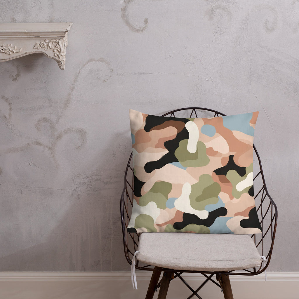 Army Enthusiast Camouflage Premium Throw Pillow