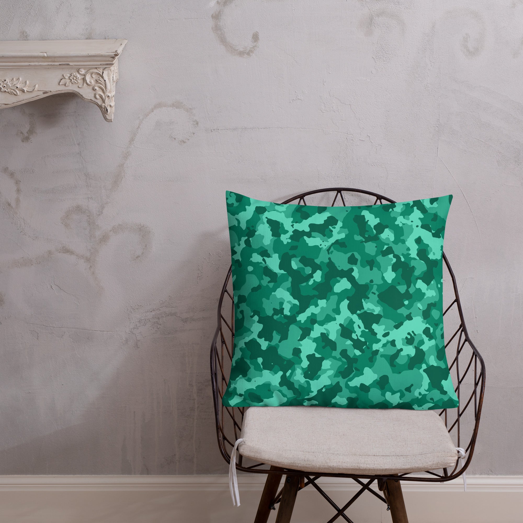 Army Enthusiast Camouflage Premium Throw Pillow