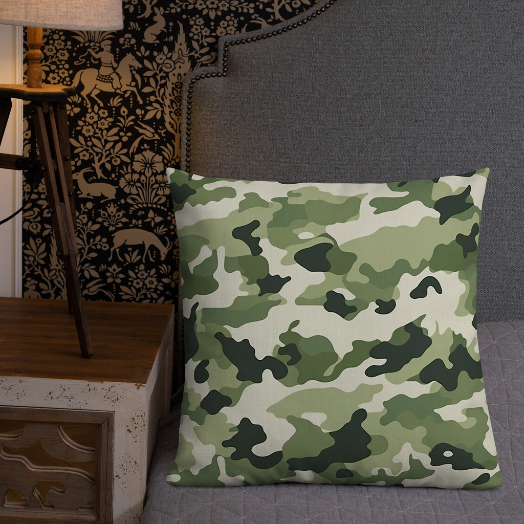 Army Enthusiast Camouflage Premium Throw Pillow