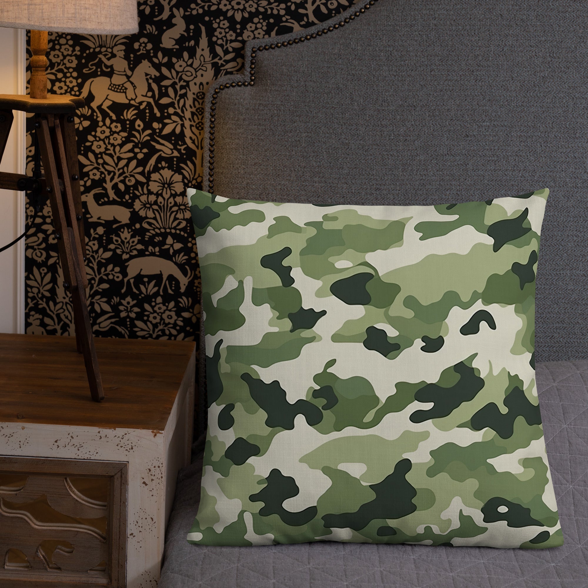 Army Enthusiast Camouflage Premium Throw Pillow