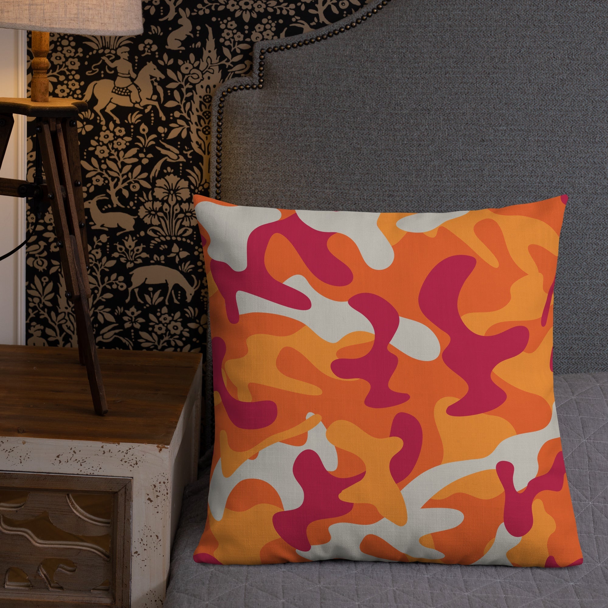 Army Enthusiast Camouflage Premium Throw Pillow