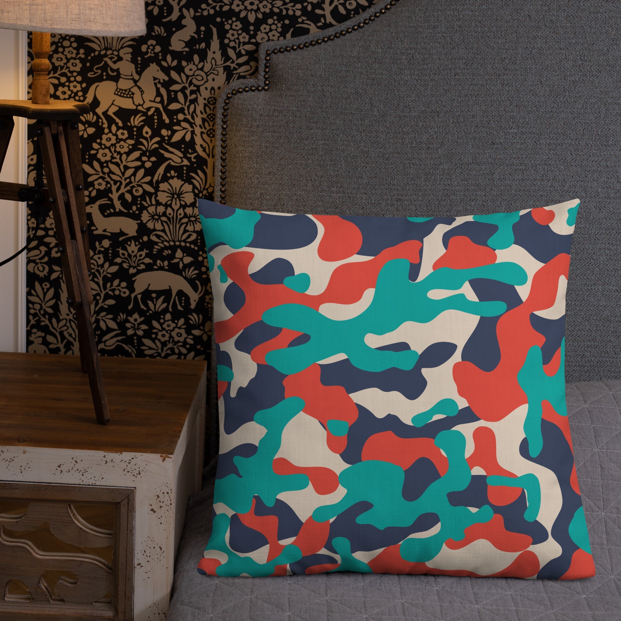 Army Enthusiast Camouflage Premium Throw Pillow