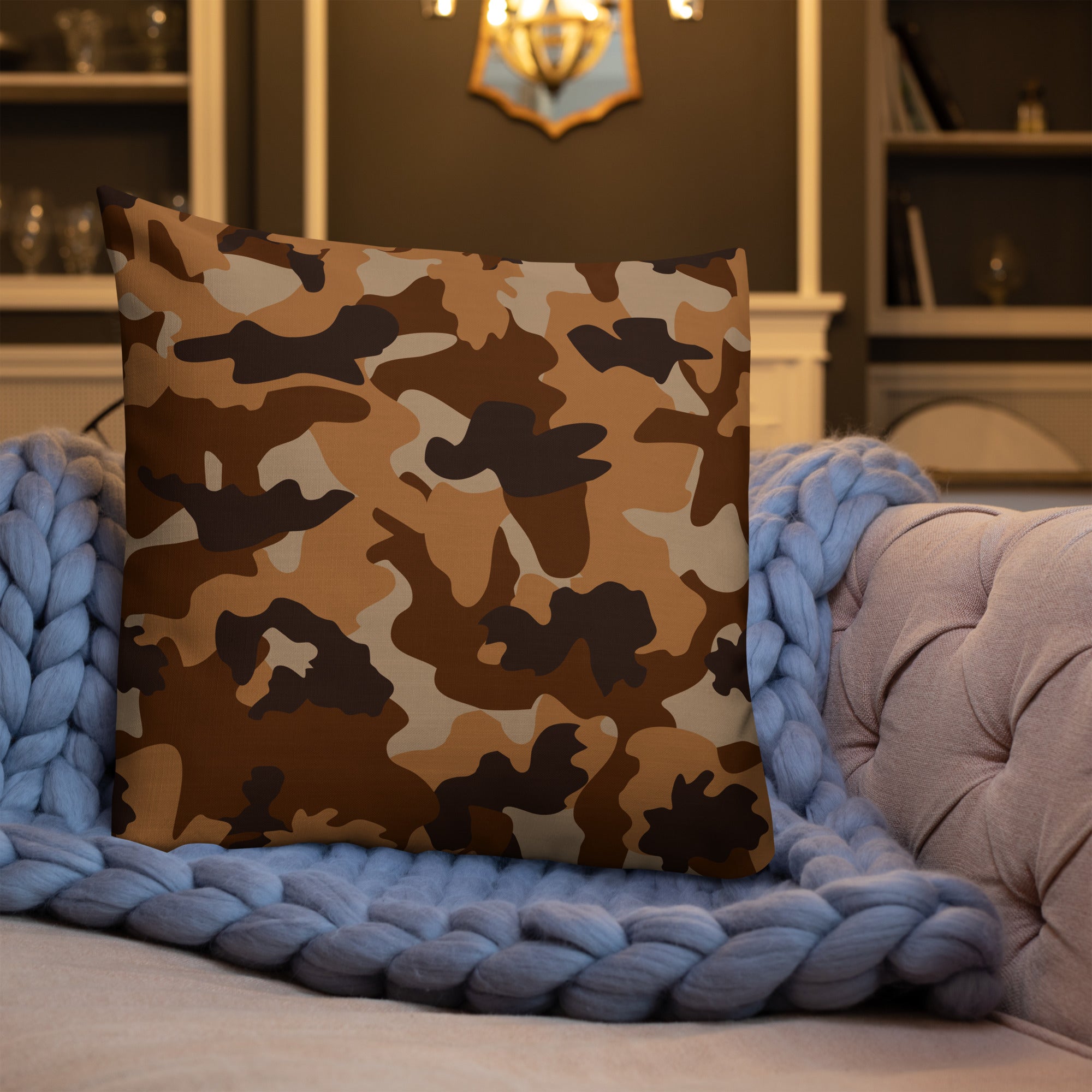 Army Enthusiast Camouflage Premium Throw Pillow