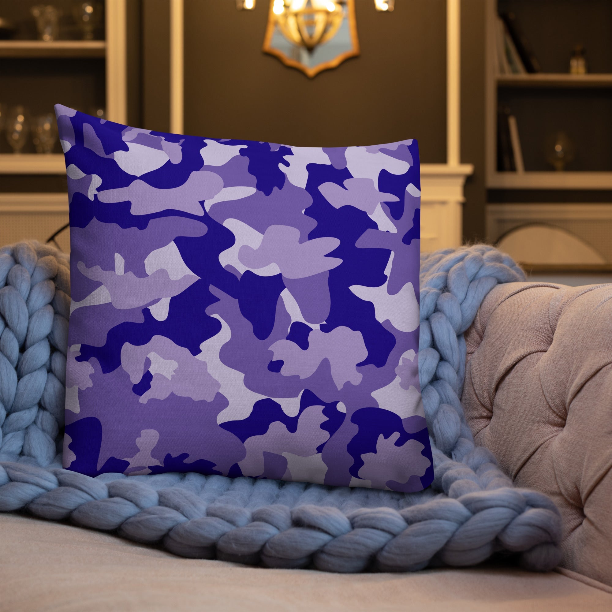 Army Enthusiast Camouflage Premium Throw Pillow