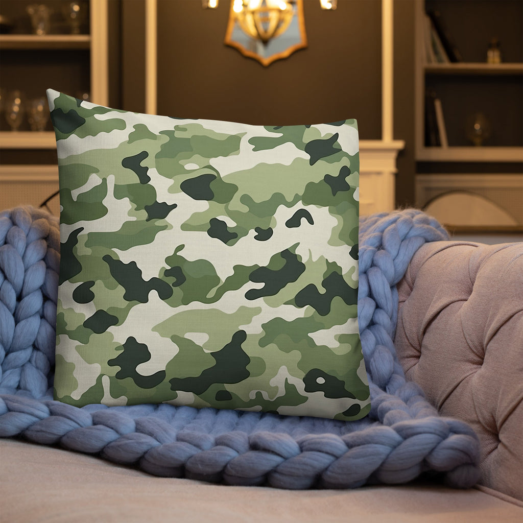 Army Enthusiast Camouflage Premium Throw Pillow