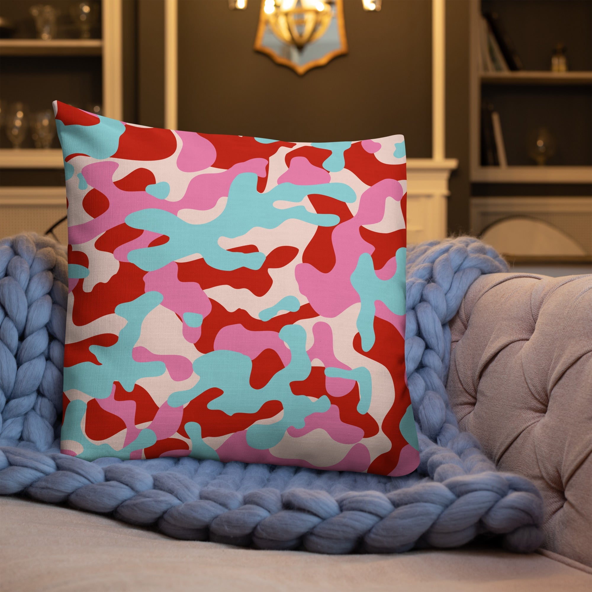 Army Enthusiast Camouflage Premium Throw Pillow