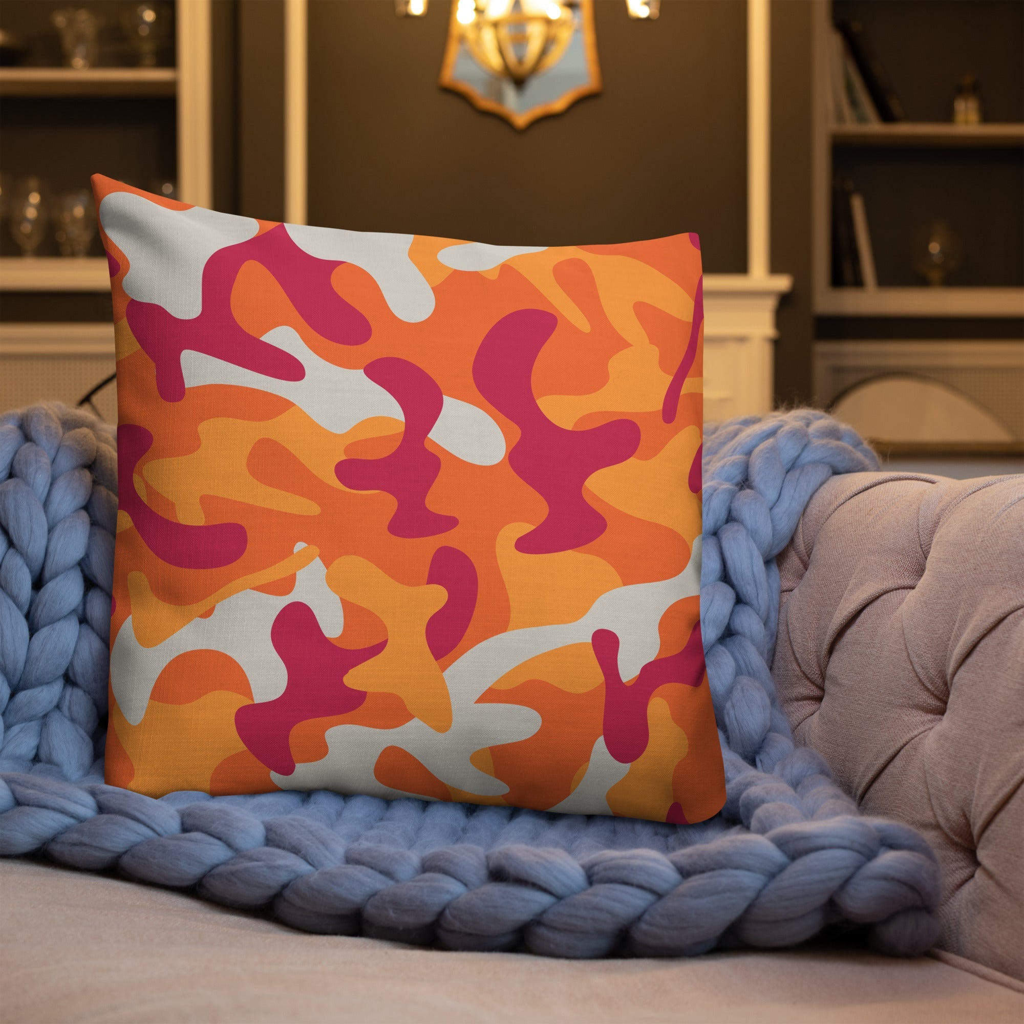 Army Enthusiast Camouflage Premium Throw Pillow