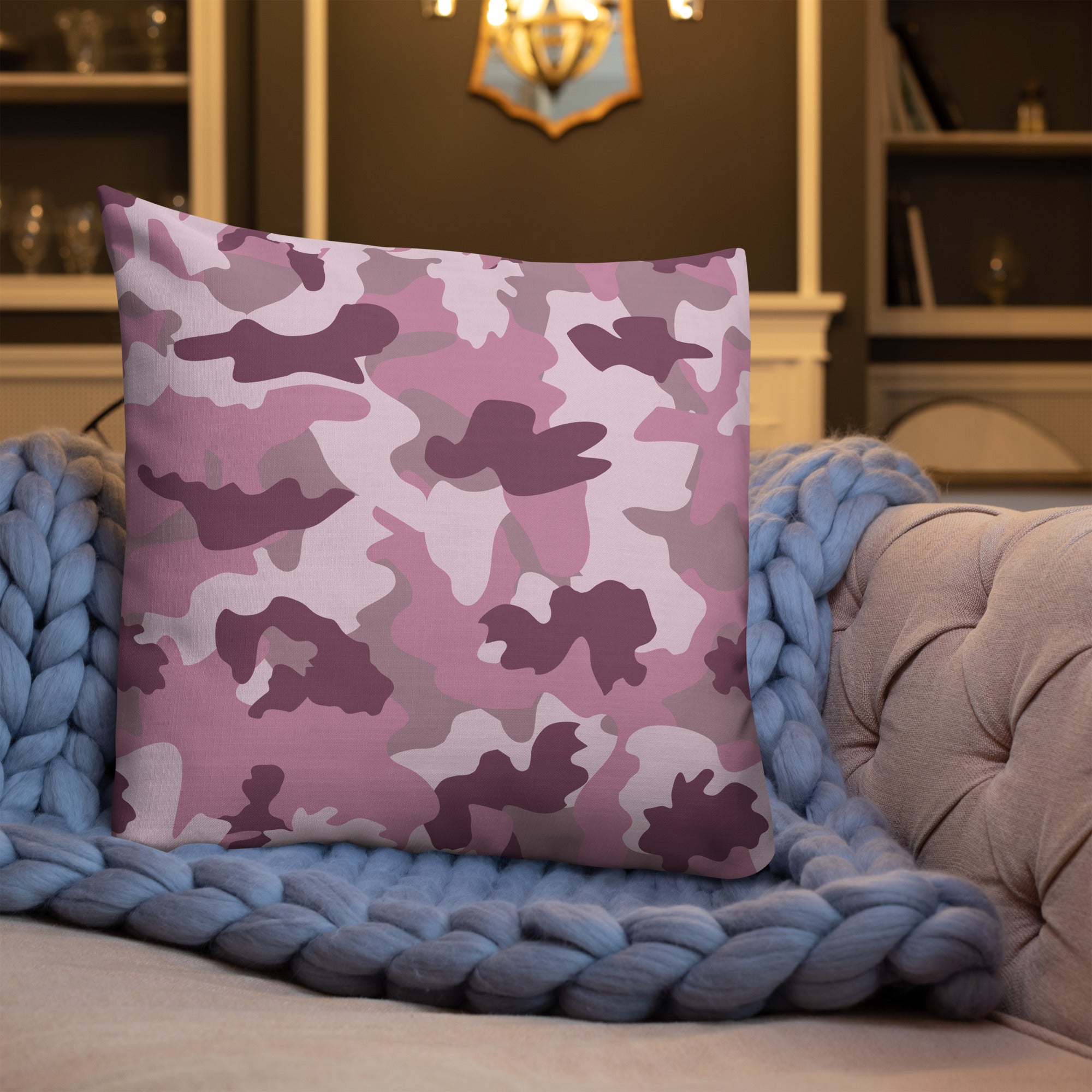 Army Enthusiast Camouflage Premium Throw Pillow