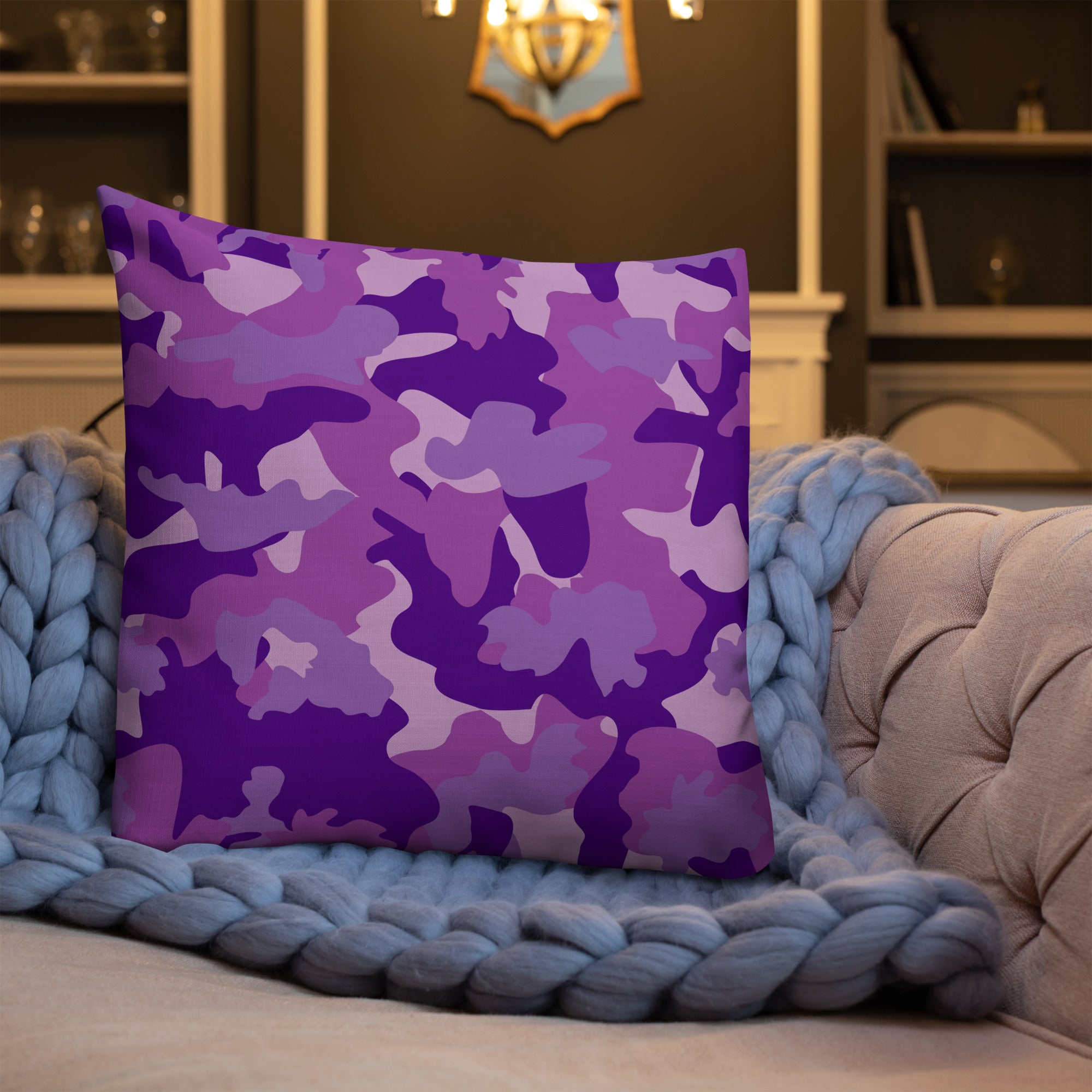 Army Enthusiast Camouflage Premium Throw Pillow